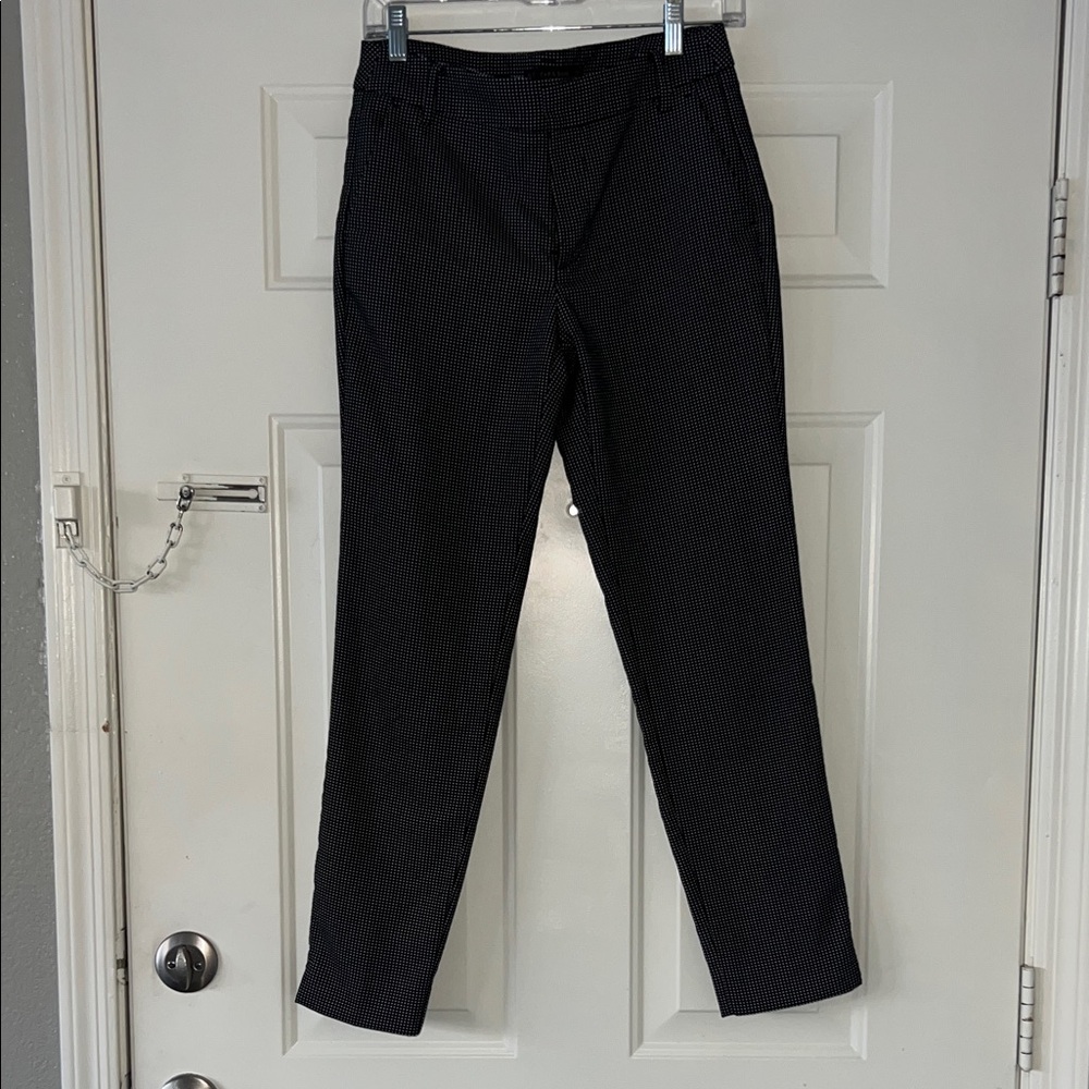 Zara Women's Black Checkered Straight Leg Pants